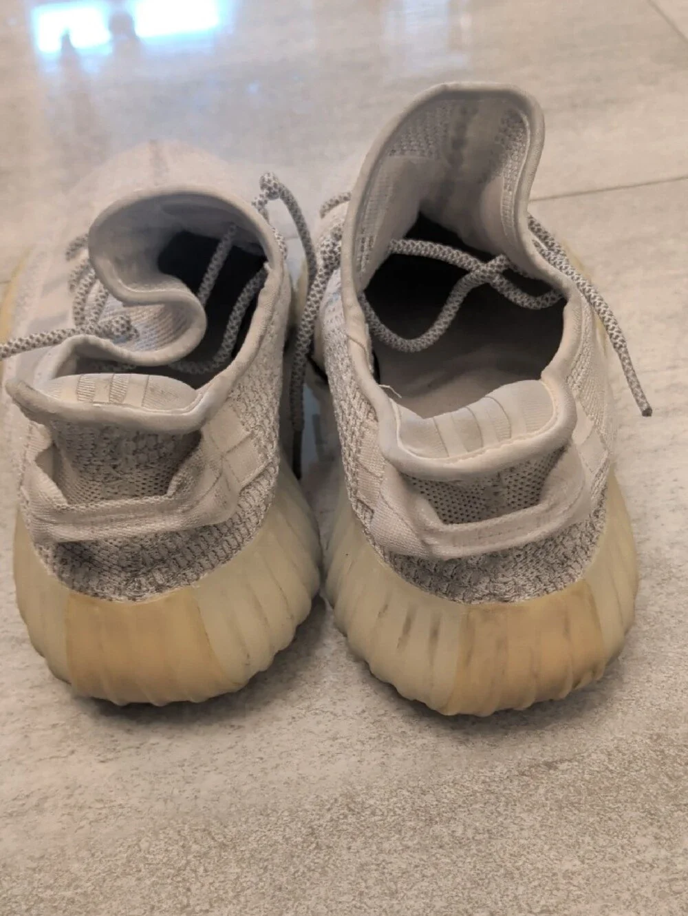 adidas Yeezy Boost 350 V2 — Light Gray and Cream